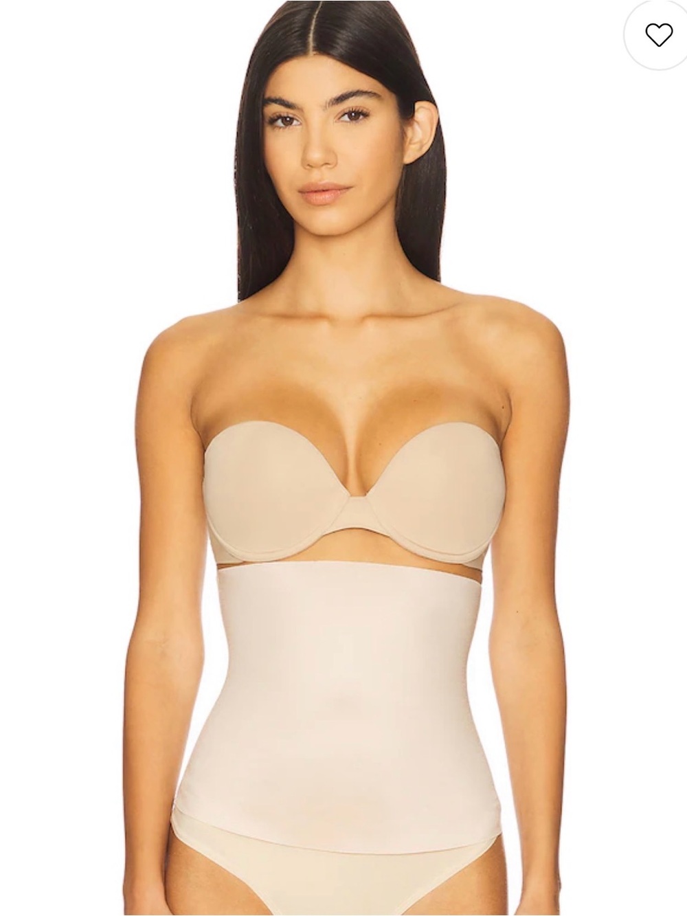 NWT SPANXShape Suit Your Fancy Waist Cincher Strapless Beige XS NEW